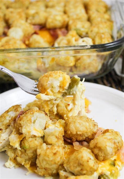 Chicken Bacon Ranch Tater Tot Casserole