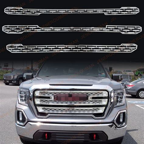 Slt At4 Chromed Fit 19 21 Gmc Sierra 1500 Grill Grille Insert Overlay 22 Limited Ebay