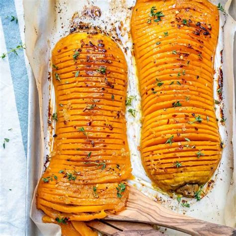 Hasselback Butternut Squash Recipe | Healthy Fitness Meals