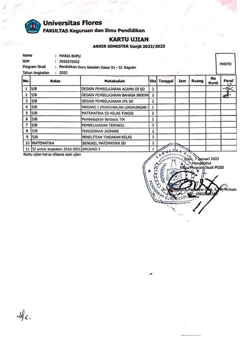 Bukti Pembayaran Sks Dan Kartu Ujian Matematica Unifi Studocu