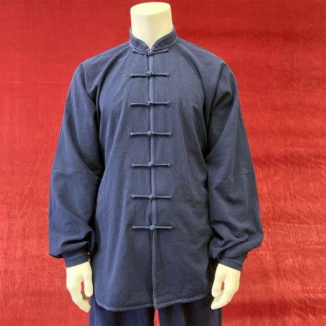 Tai Chi Uniform Cotton Linen Deep Blue Kungfu Supply Europe