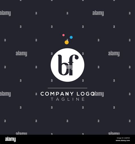 Bf Small Initial Letter Design Vector With Bubble Dots Vector