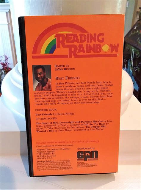 Htf Reading Rainbow Best Friends Levar Burton Vhs Ebay