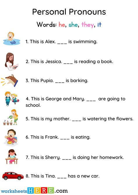 Worksheets Pronouns Personal Nbkomputer