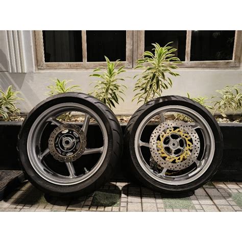 Jual Velg Tapak Lebar Delkevic Double Disk Warna Silver Fullset Ninja