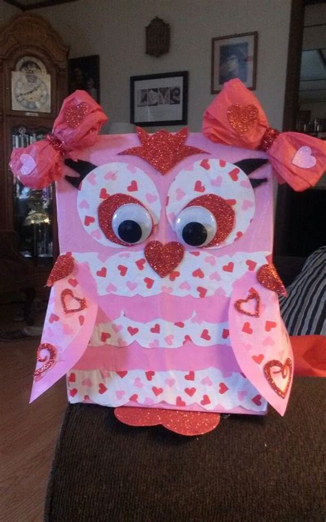 Owl Valentine Box Valentine Box Owl Valentines Projects To Try