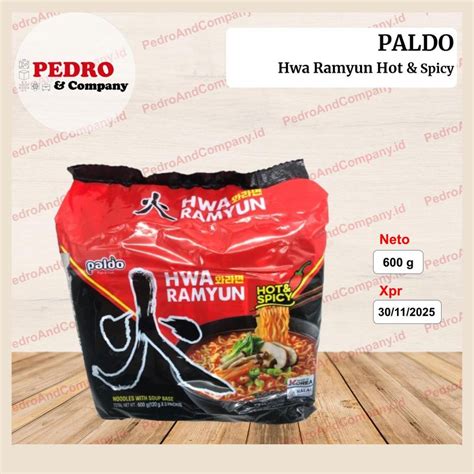 Paldo Hwa Ramyun Hot Spicy Halal Pcs Grams Instant Korean