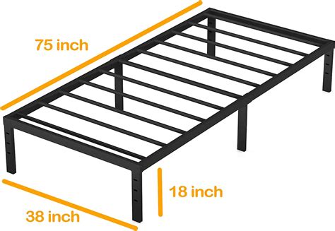 Free Shipping Eavesince 18 Inches Twin Size Metal Bed Framesno Box Spring Neededtwin Platform