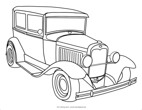 Antique Cars Coloring Pages - ColoringBay