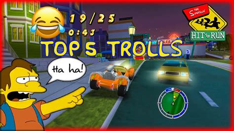 Top 5 Trolls In The Simpsons Hit And Run Youtube