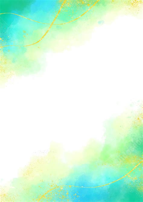 Watercolor Abstract With Refreshing Shades Of Yellow Green Blue And ...