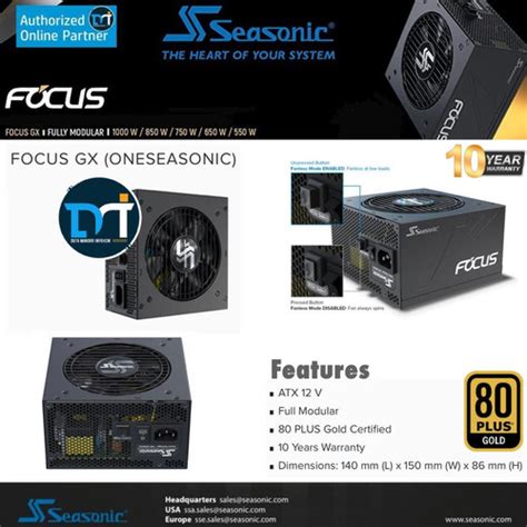 Jual Seasonic Focus Gold GX550 550W PSU Full Modular 80 Plus Gold