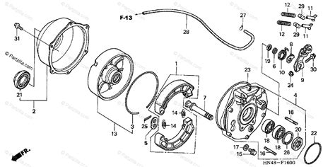 Honda Atv Oem Parts Diagram For Rear Brake Panel Partzilla