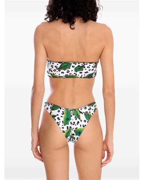 Brigitte Bardot Floral Print Bikini In Black Lyst