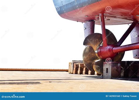 Propeller And Rudder At Stern Ship Stock Photo Image Of Carrier