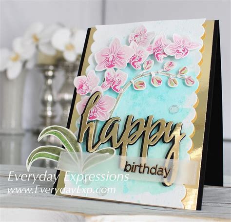 Birthday Orchids | Orchid card, Birthday cards, Altenew cards