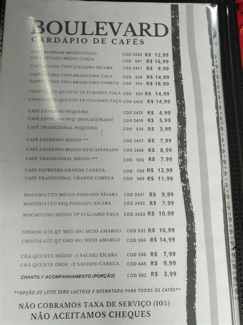 Boulevard Bistrô E Padaria - Menu em Boulevard Bistrô e Padaria, Curitiba, 99669 2916