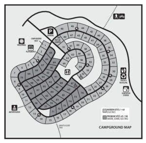 Hartwick Pines Modern Campground Map - Up North Entertainment