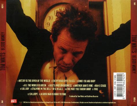 Car Tula Trasera De Tom Waits Blood Money Portada