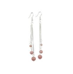 Boucles D Oreilles Rhodochrosite Perles Naturelles Minerals Store