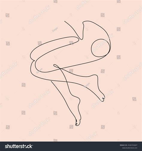 Naked Woman Standing Back One Line Stock Vector Royalty Free 2142721827 Shutterstock