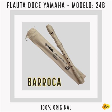 Flauta Doce Yamaha Soprano Barroca Yrs 24b Sistema Barroca