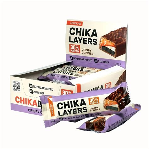 Buy Chikalab Chika Layers Protein Bars Crispy Cookies 60g x 20 in Box ...