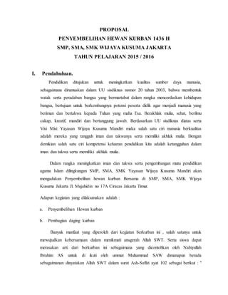 Proposal Qurban 2015 Wk PDF