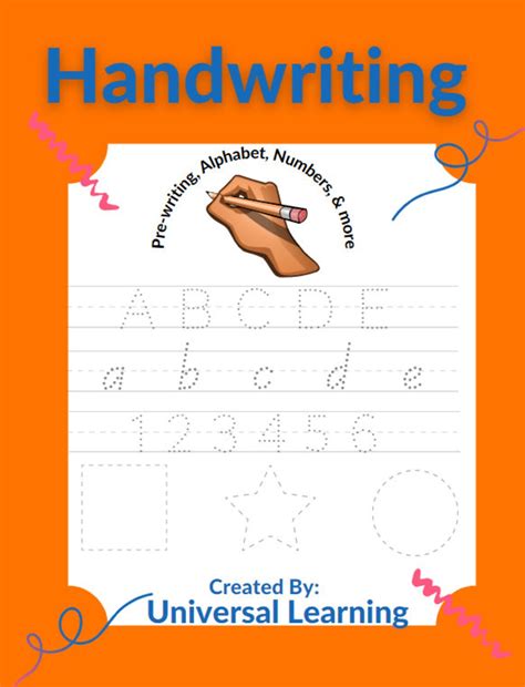 Printable Handwriting Workbook Etsy