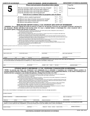 Fillable Online Los Angeles County Department Of Medical Examiner Fax