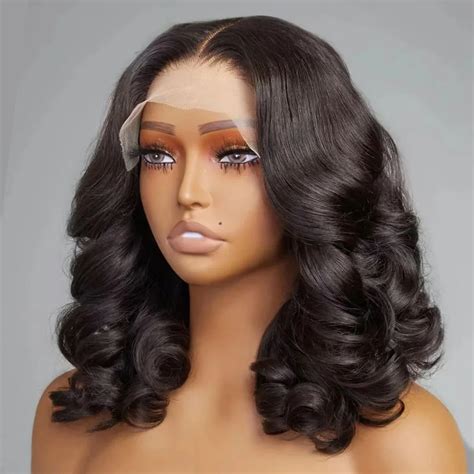 Perruque Lace Front Wig Body Wave Br Silienne Remy Naturelle Cheveux