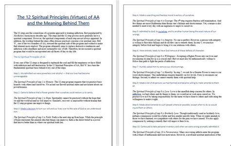 The 12 Spiritual Principles Virtues Of Aa And What They Mean 12 Steppers