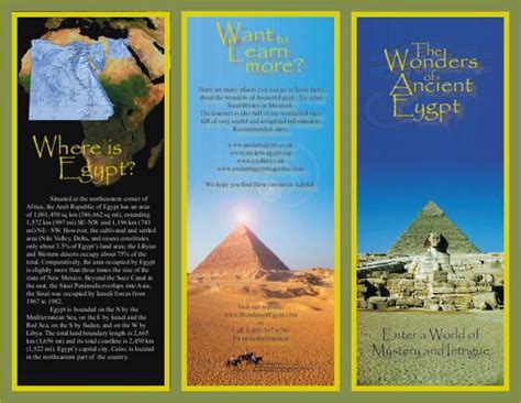 Travel Brochure Egypt Ks Travel Brochure Egypt Travel Brochure