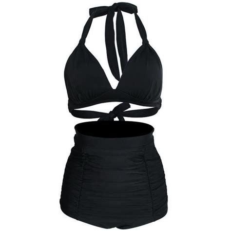 Maillot De Bain Bikini Pliss Rouge Haut Bleu Marine Avec Points Blancs