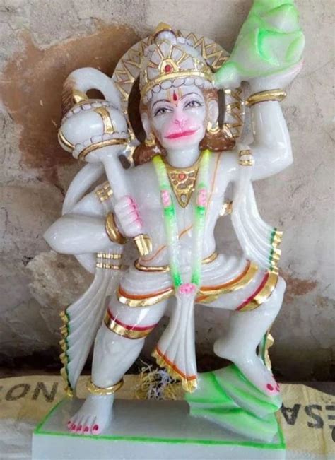 White Marble Hanuman Ji Ki Murti At Rs Marble Hanuman Murti In