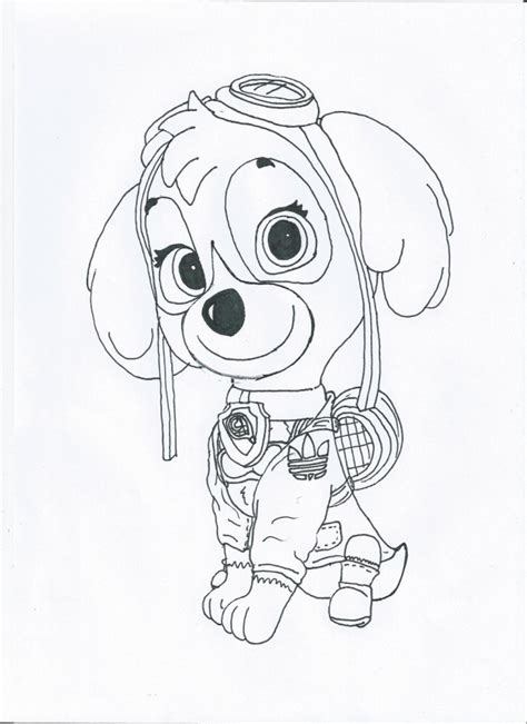 Skye Paw Patrol Coloring Pages At Free Printable