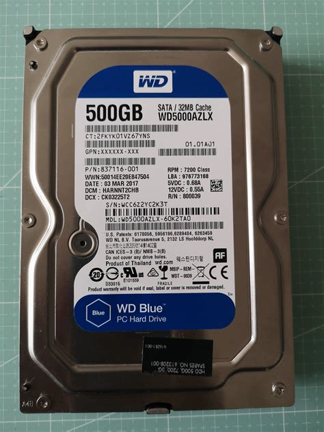 Disque Dur Western Digital Blue WD5000AZLX 500 GB 3 5 7200 RP EBay