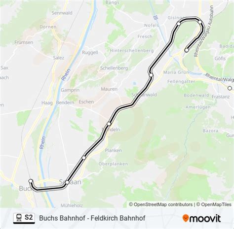 S2 Route Schedules Stops Maps Buchs Bahnhof Updated