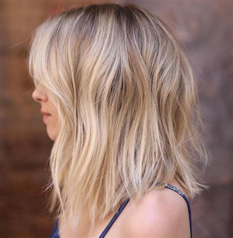 Blonde Lob With Gentle Lowlights Long Bob Haircuts Long Bob Hairstyles