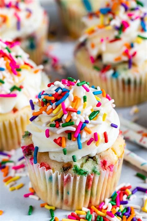 Rainbow Sprinkle Cupcakes