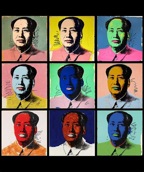 Mao Zedong Andy Warhol Pop Art Artist Portrait Painting By Alex