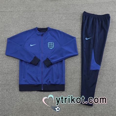 Set Jacke Trainingsanzug England Blau Set 2022 2023 Mundial Femenil