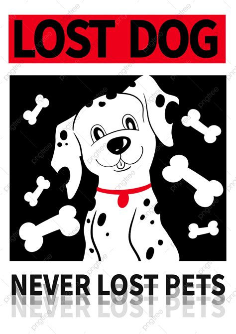 Lost Dog Cartoon Geometric Poster Template Download On Pngtree