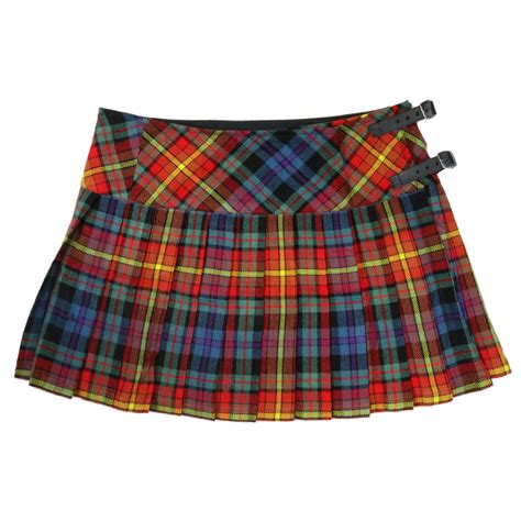 Lgbt Tartan Acrylic Kilted Mini Skirt