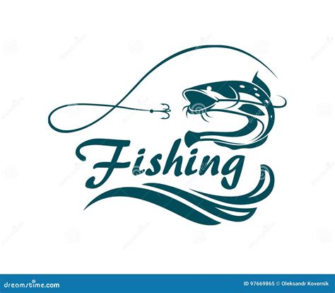 Fishing Sport Emblem Stock Vector Illustration Of Hunting