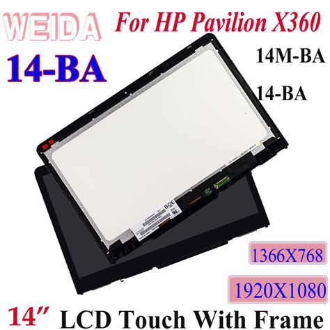 Weida Lcd Para Hp Pavilion X360 14m Ba 14 Touch Screen Estrutura De