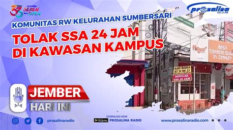 Komunitas Rw Kelurahan Sumbersari Tolak Ssa Jam Di Kawasan Kampus