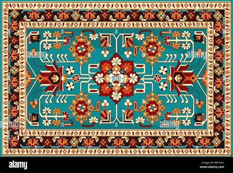 Persian Carpet Original Design Tribal Vector Texture Easy To Edit And