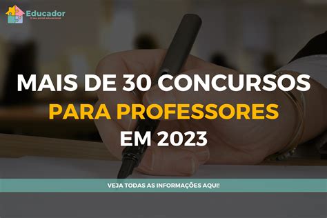 Mais De Concursos Para Professores E Pedagogos Em Educador