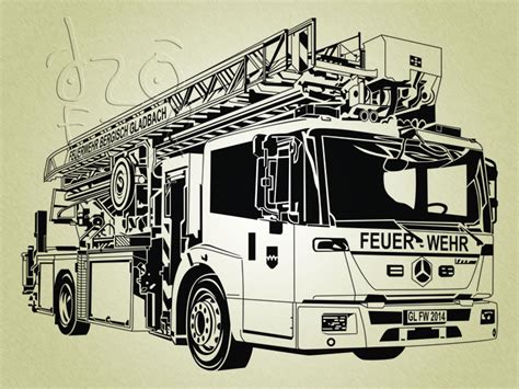 Fire Truck Line Art Vector By Ndop On Deviantart